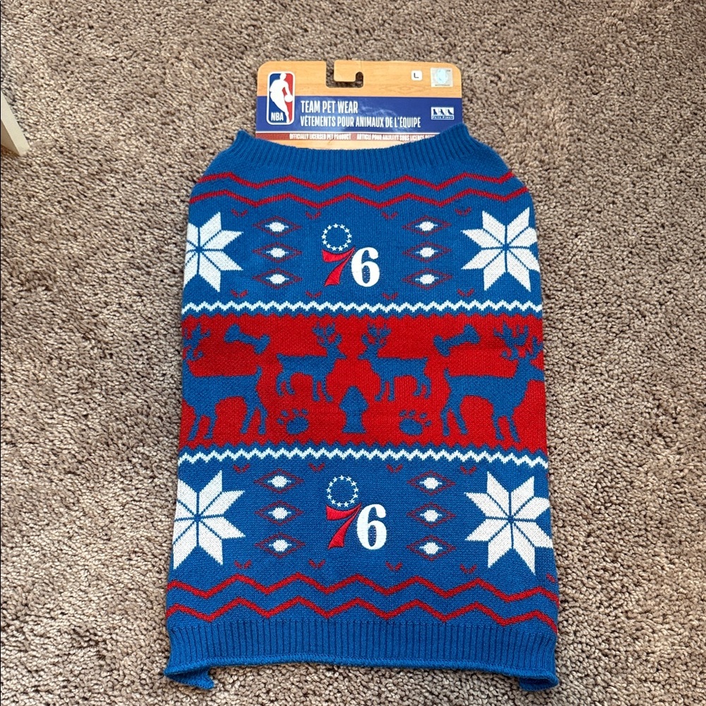 NBA Philadelphia 76ers Pet Sweater